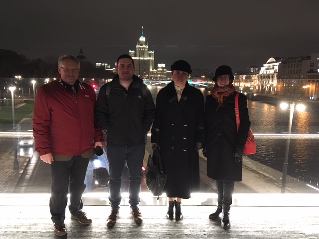 John, Antonia and Mike visit Russian collaborators in Moscow